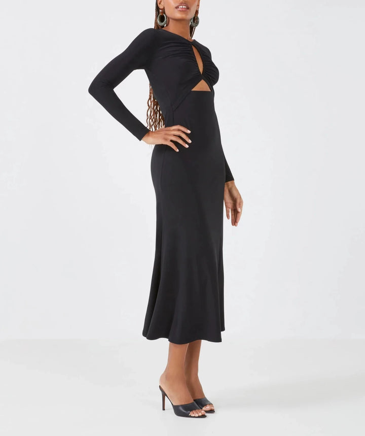 BCBGMAXAZRIA Lori Keyhole Cutout Dress