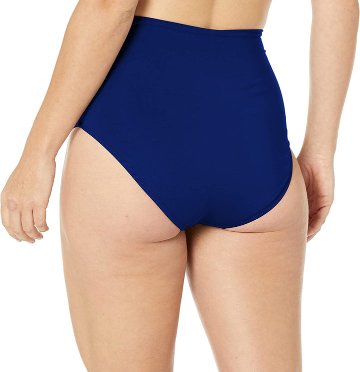 Anne Cole Women's High Waist to Fold Over Shirred Bikini Bottom