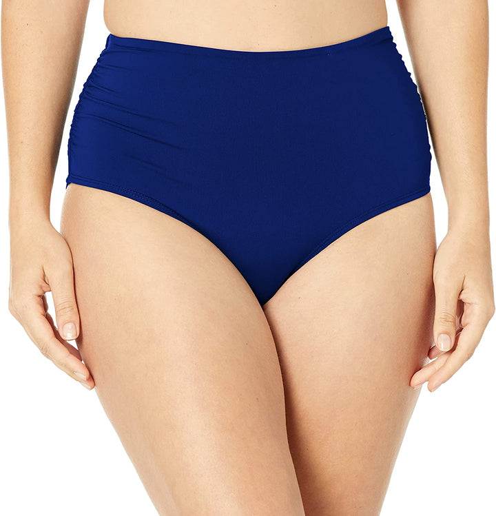 Anne Cole Women's High Waist to Fold Over Shirred Bikini Bottom