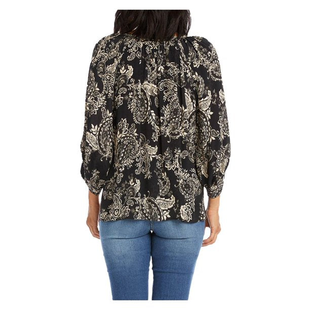 Karen Kane Paisley Print Blouson Sleeve Top