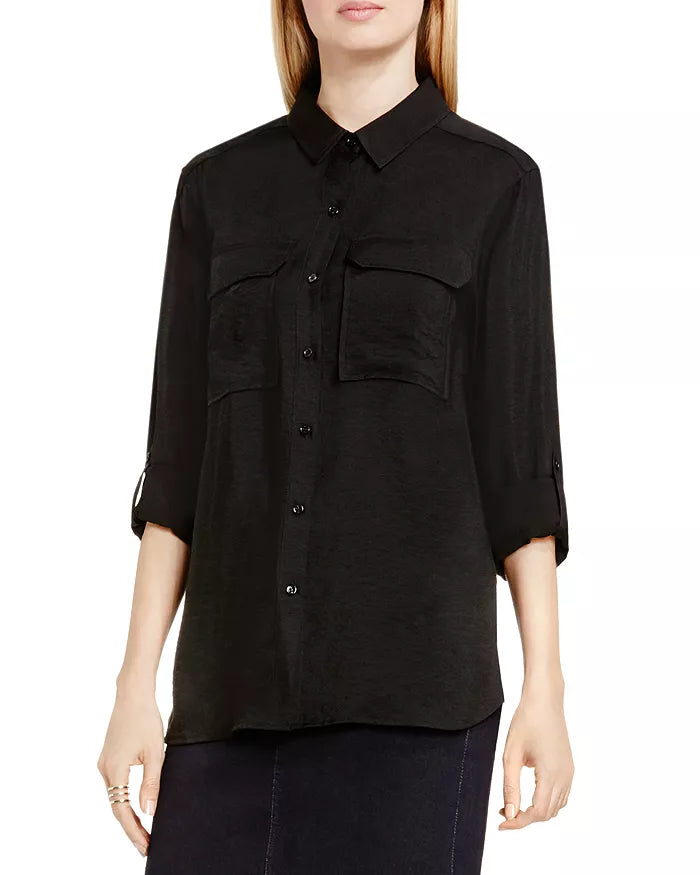 VINCE CAMUTO Long Sleeve Solid Utility Shirt