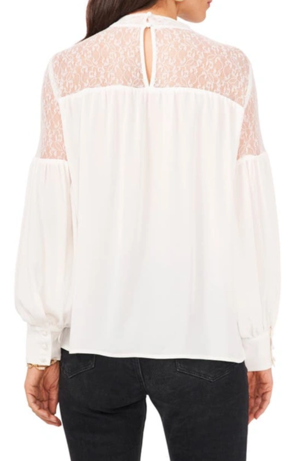 Vince Camuto Lace Inset Blouse