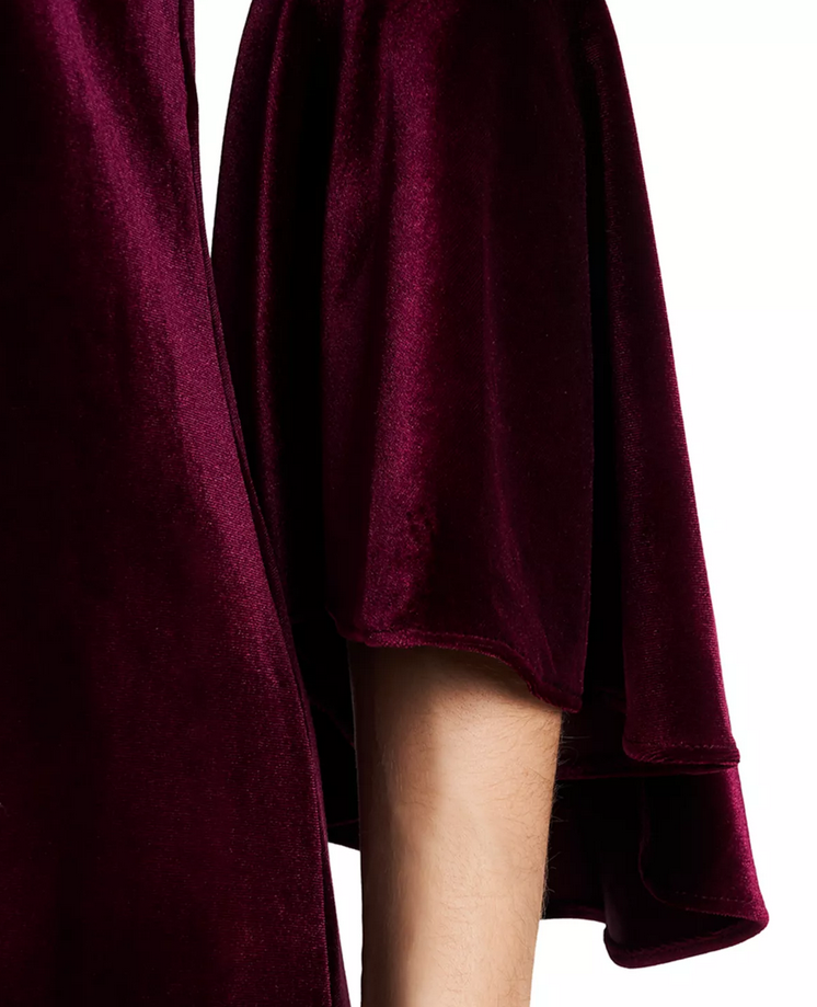 MSK Velvet Bell-Sleeve Shift Dress