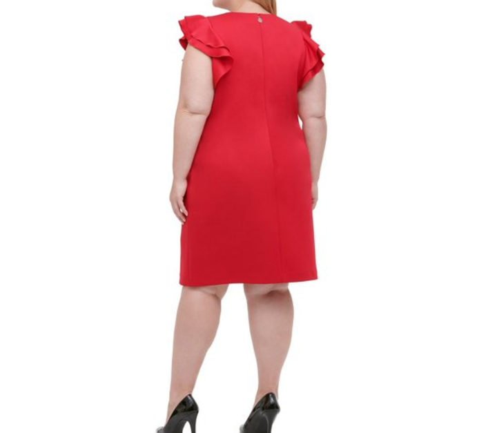 Tommy Hilfiger Plus Size Sheath Flutter Sleeve Dress