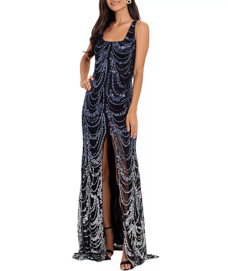 Betsy & Adam Gatsby Sequin Gown – DGFOutlet