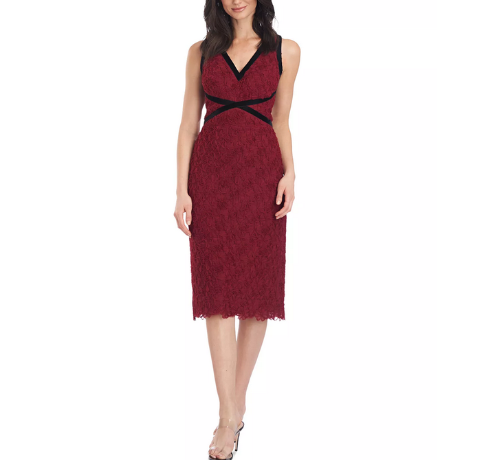 JS Collections Audrey Lace Sheath Dress