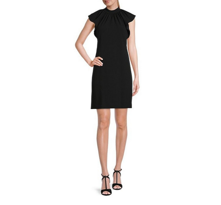 CALVIN KLEIN Ruffled Sleeves Dress