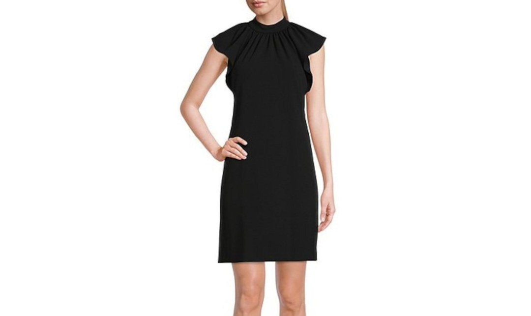 CALVIN KLEIN Ruffled Sleeves Dress