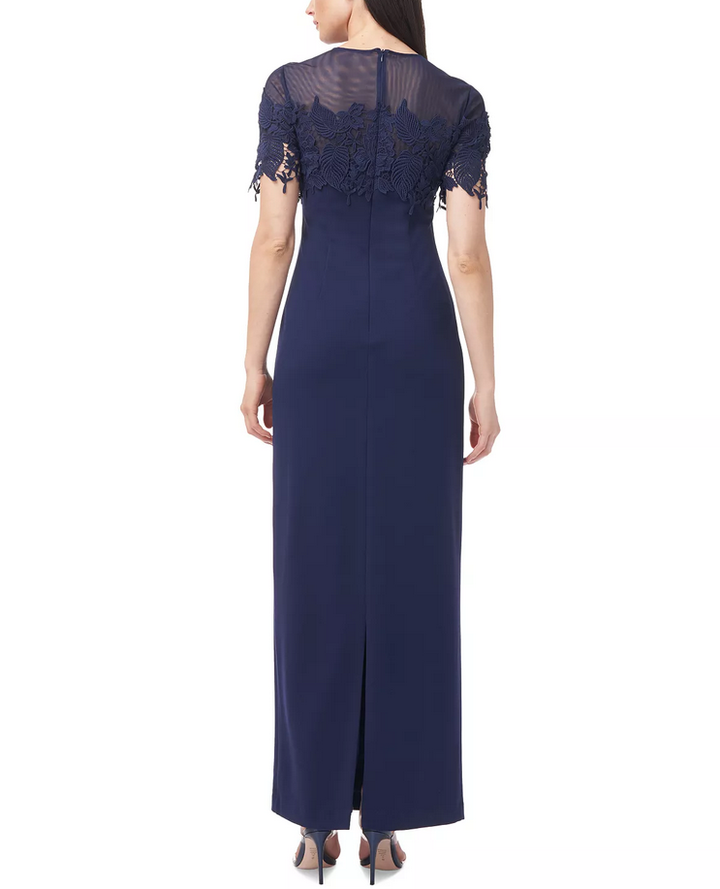 JS Collections Embellished Illusion Gown