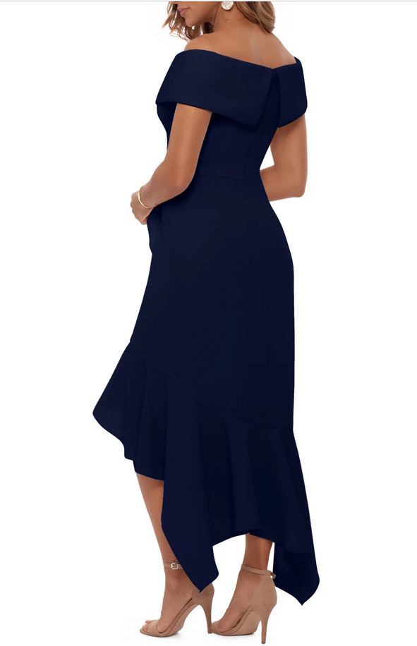 XSCAPE Off-The-Shoulder Fit & Flare Dress – DGFOutlet