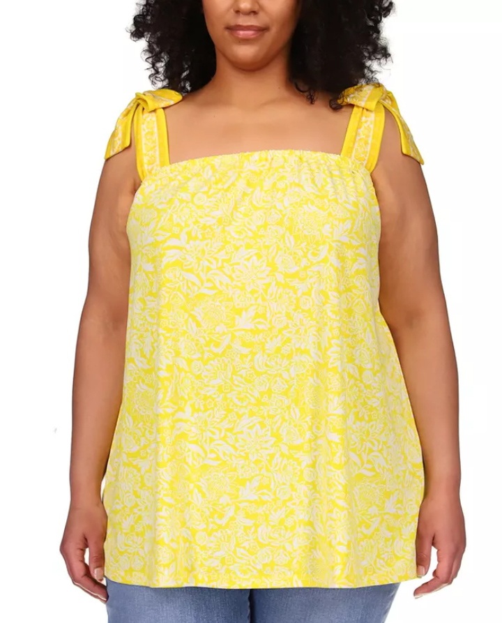 MICHAEL Michael Kors Plus Size Tie-Strap Top