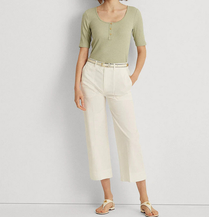 Lauren Ralph Lauren Elbow-Sleeve Henley Top