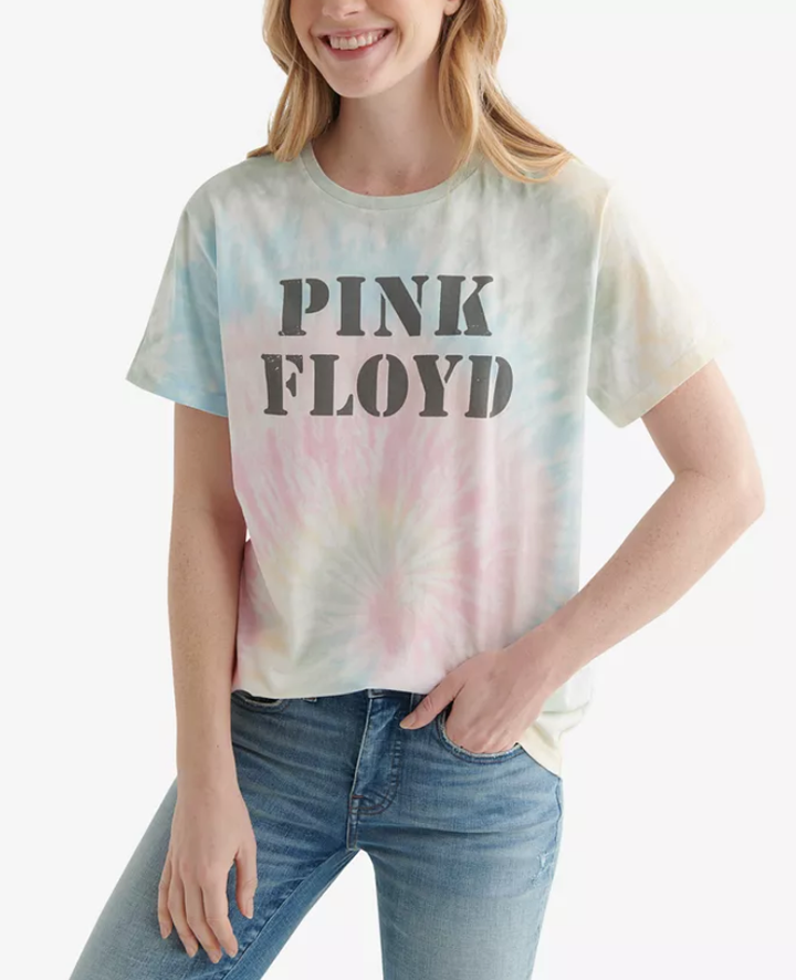 Lucky Brand Tie-Dyed Pink Floyd Boyfriend T-Shirt