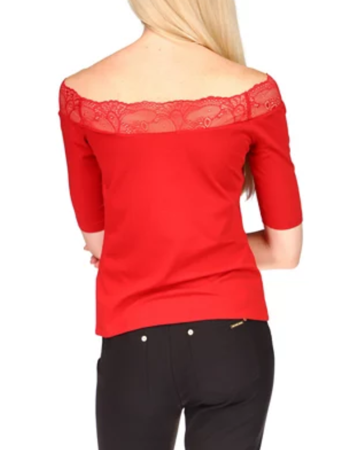 MICHAEL Michael Kors Lace-Trim Off-The-Shoulder Top