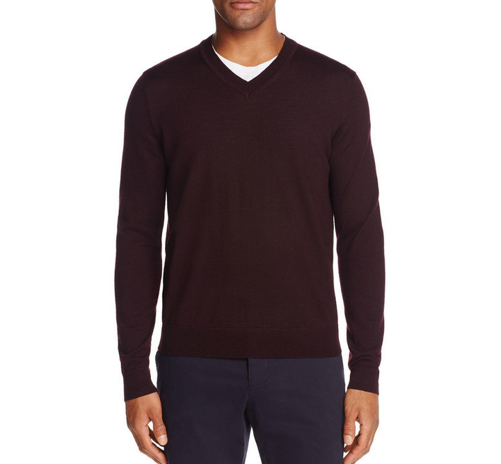 The Men's Store V-Neck Merino Sweater