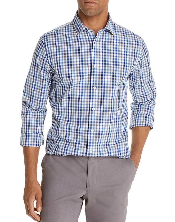 The Men's Store Four-Color Check-Print Shirt