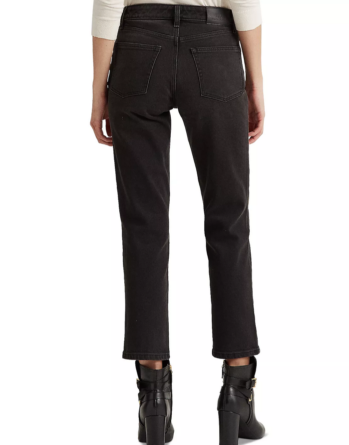 Lauren Ralph Lauren Plus Size High-Rise Straight Ankle Jeans