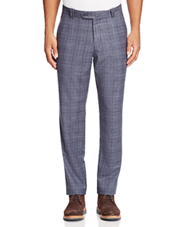 The Men's Store Wool Shadow Check Trousers