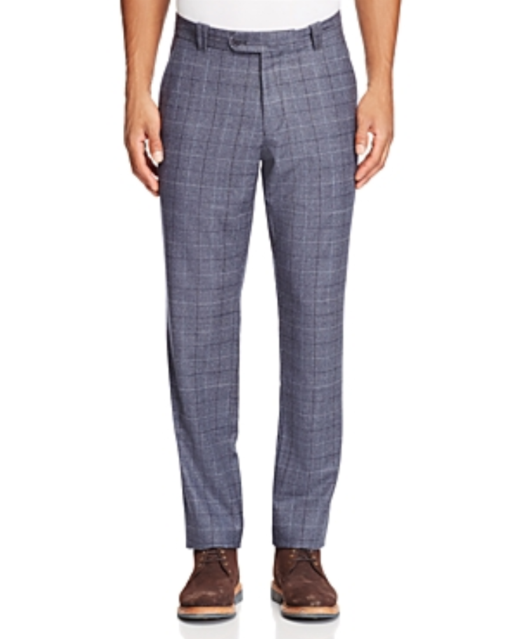 The Men's Store Wool Shadow Check Trousers
