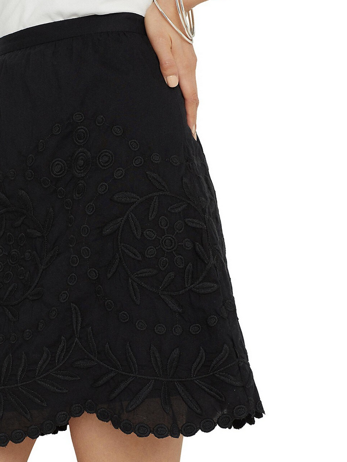 Lauren Ralph Lauren Embroidered Voile Mini Skirt