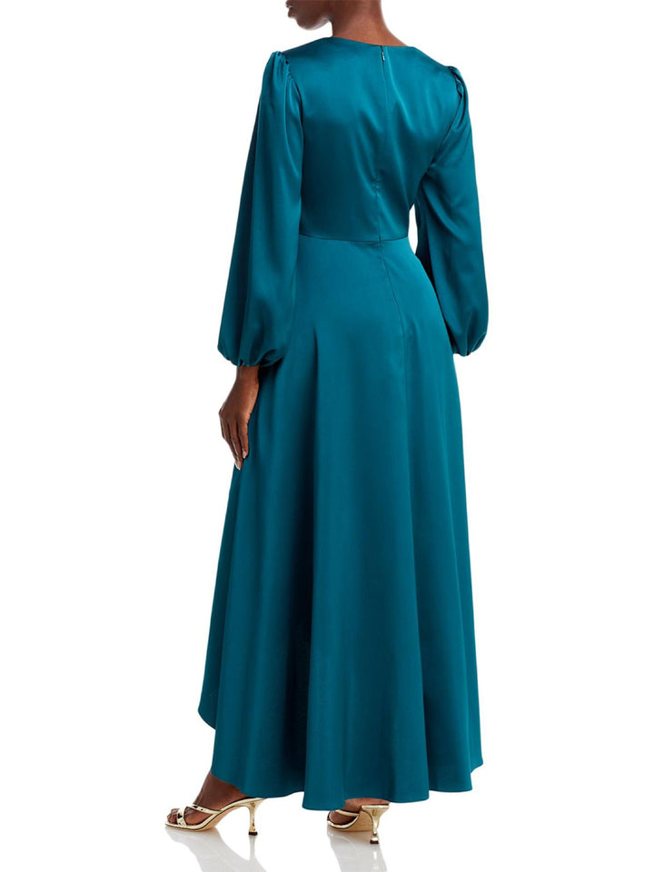 Aidan Mattox Womens Satin Hi-Low Midi Dress