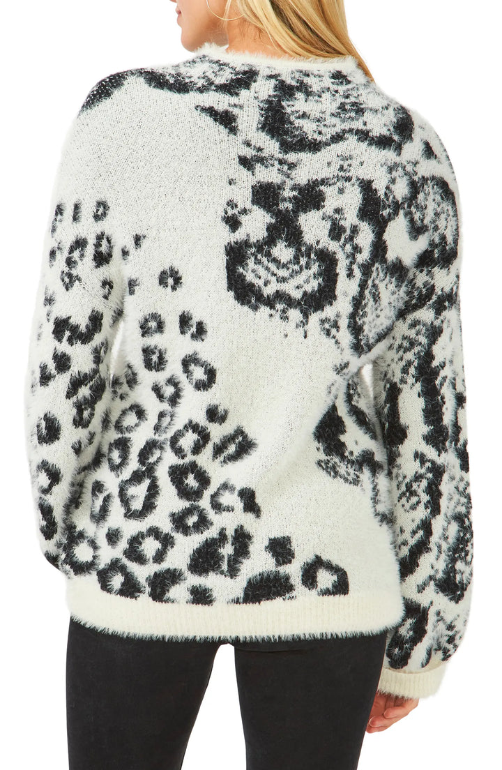 Vince Camuto Mixed Animal Sweater