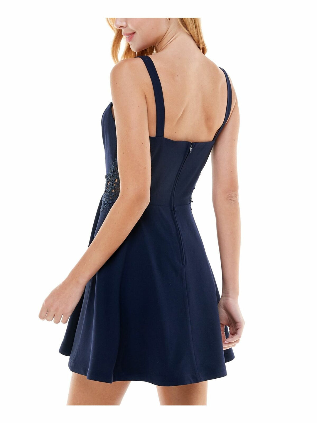 City Studios Juniors' Lace Appliqu Fit & Flare Dress DGFOutlet City Studios Juniors' Lace Appliqu Fit & Flare Dress DGFOutlet